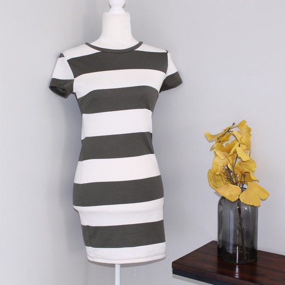 forever 21 green striped dress